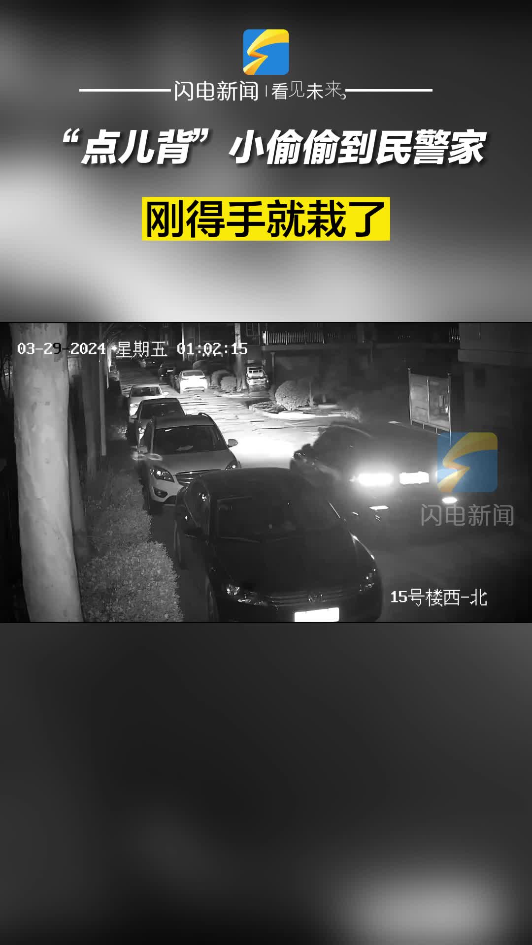 “点儿背”小偷偷到民警家 刚得手就栽了